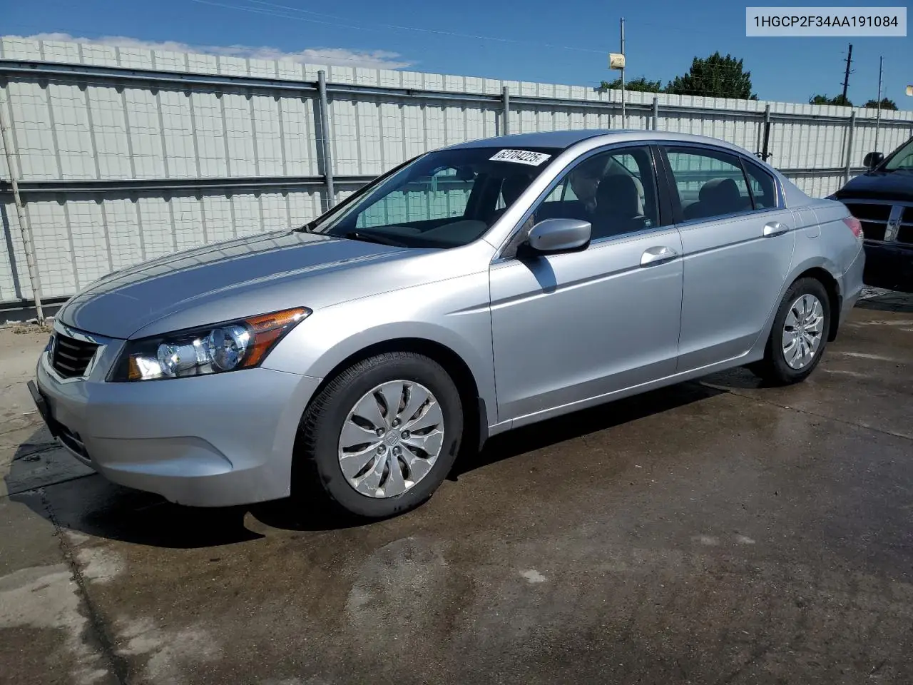 2010 Honda Accord Lx VIN: 1HGCP2F34AA191084 Lot: 62704225
