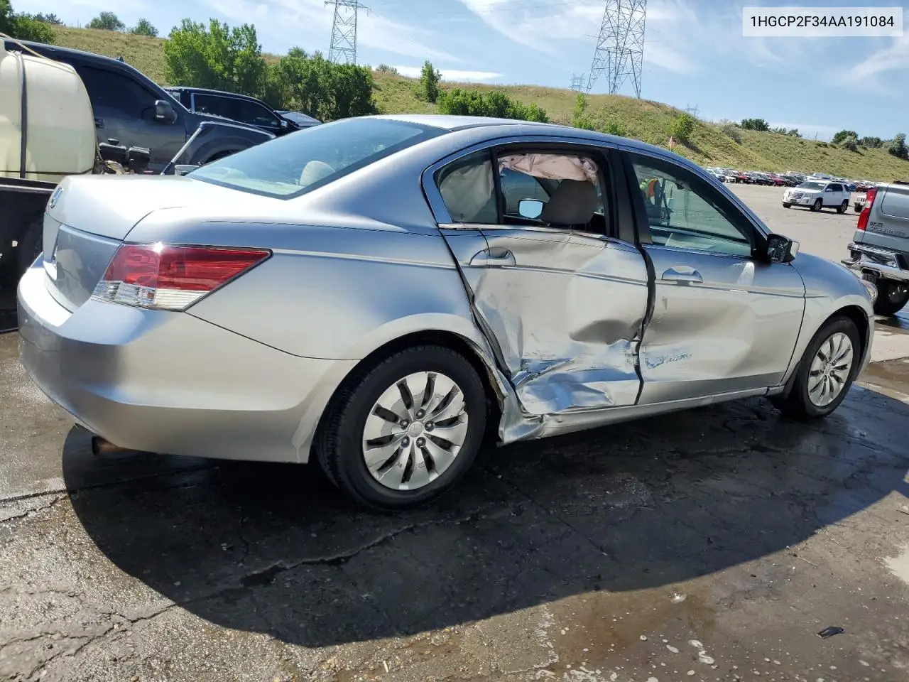 2010 Honda Accord Lx VIN: 1HGCP2F34AA191084 Lot: 62704225