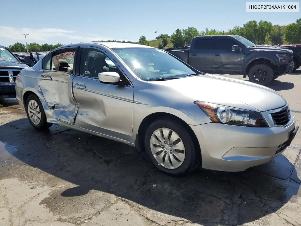 2010 Honda Accord Lx VIN: 1HGCP2F34AA191084 Lot: 62704225