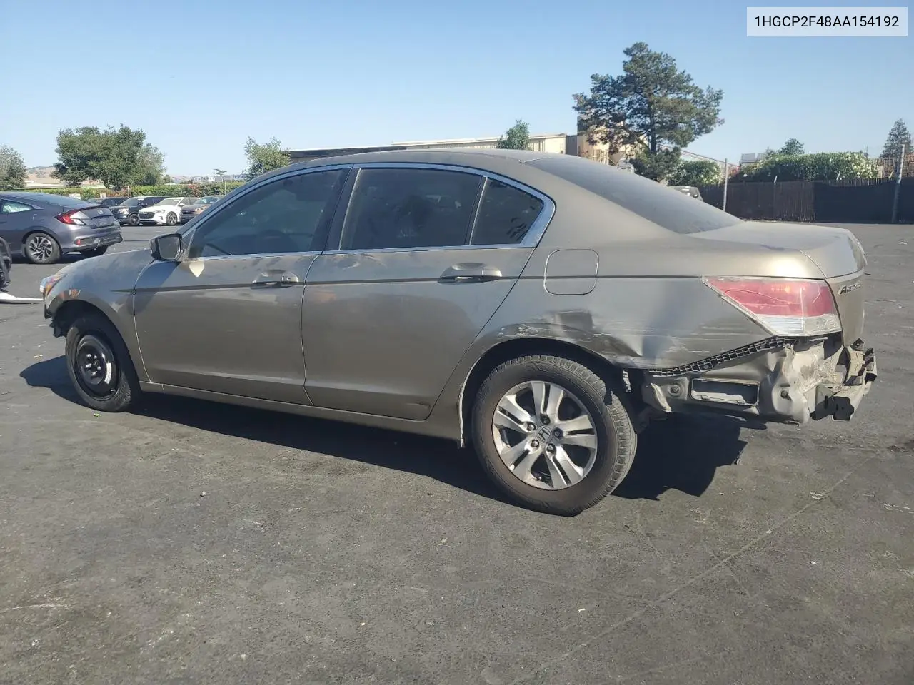 2010 Honda Accord Lxp VIN: 1HGCP2F48AA154192 Lot: 62785375