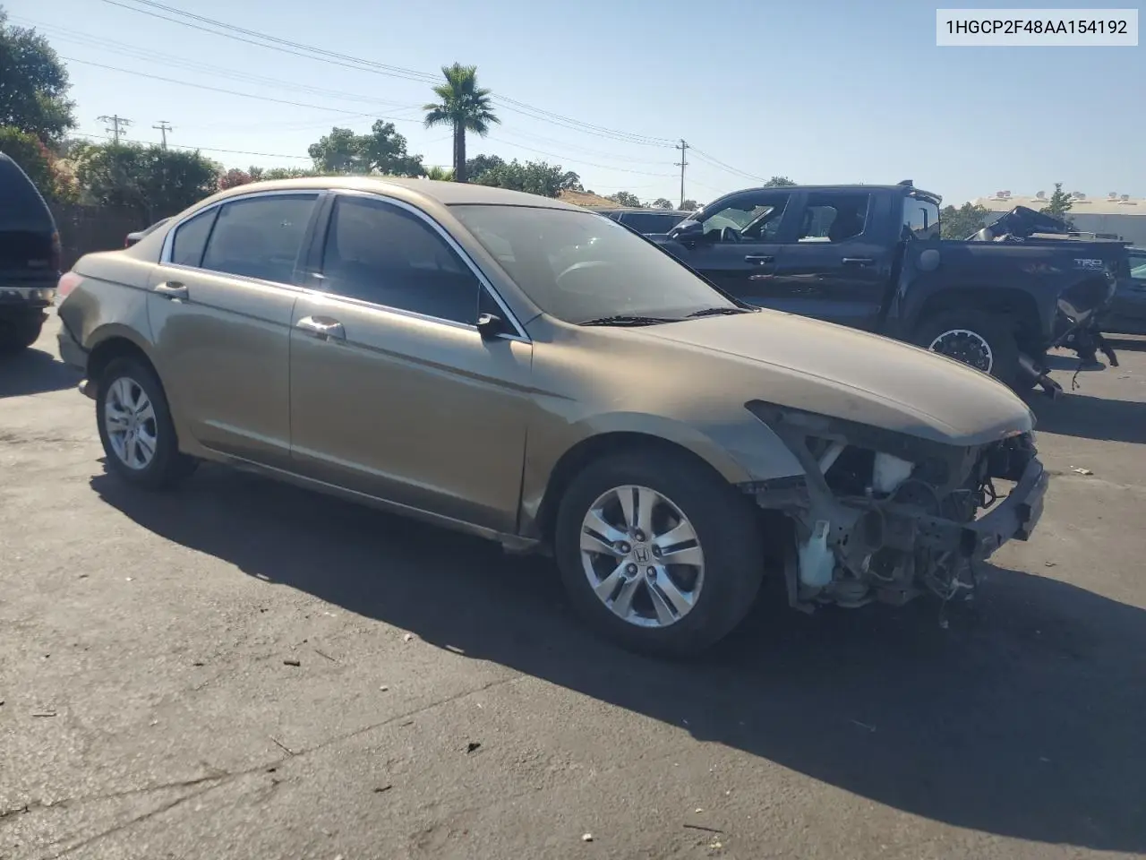 2010 Honda Accord Lxp VIN: 1HGCP2F48AA154192 Lot: 62785375