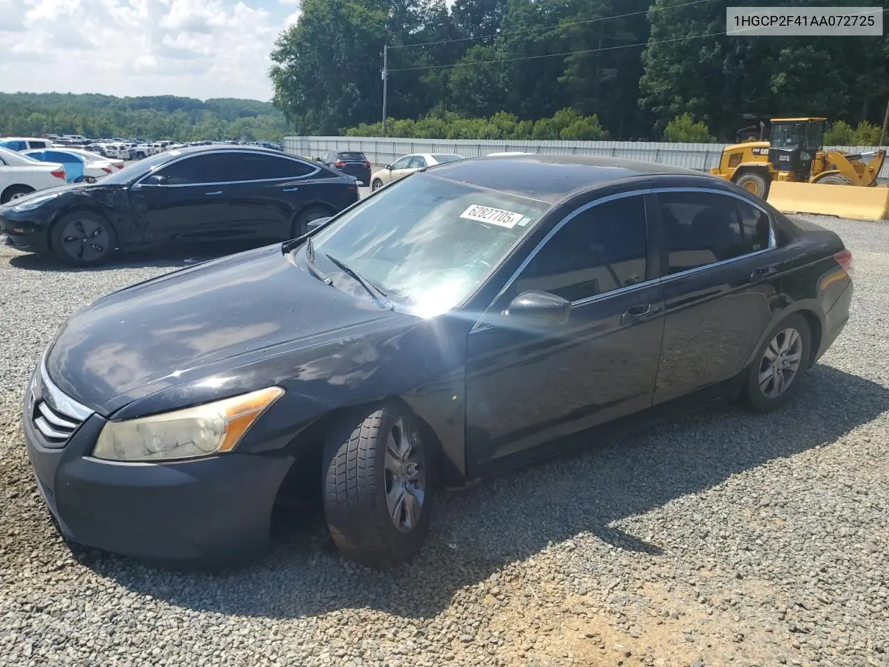 2010 Honda Accord Lxp VIN: 1HGCP2F41AA072725 Lot: 62827705