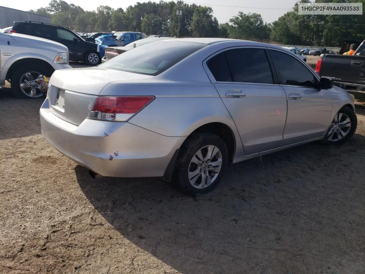 2010 Honda Accord Lxp VIN: 1HGCP2F49AA093533 Lot: 62930115