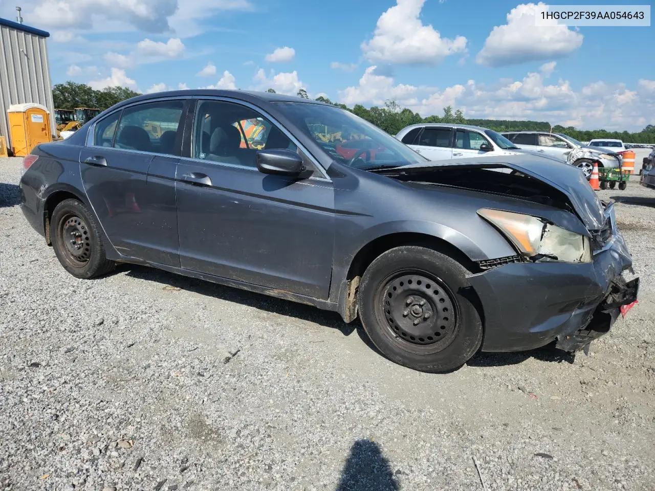 2010 Honda Accord Lx VIN: 1HGCP2F39AA054643 Lot: 62950665