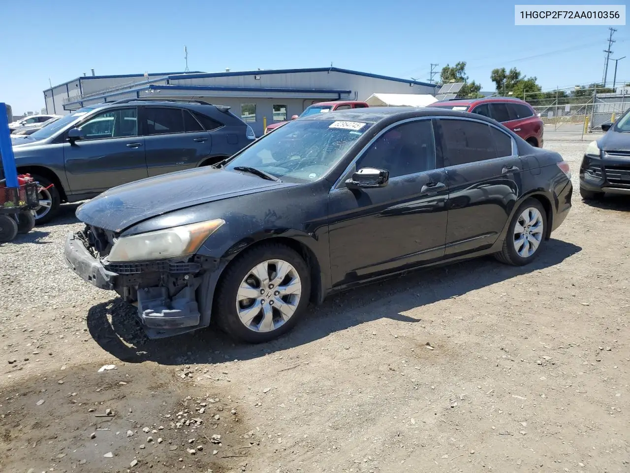2010 Honda Accord Ex VIN: 1HGCP2F72AA010356 Lot: 62954745