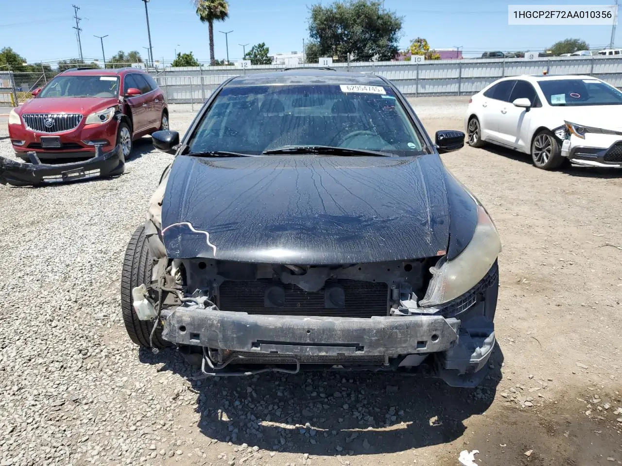 2010 Honda Accord Ex VIN: 1HGCP2F72AA010356 Lot: 62954745