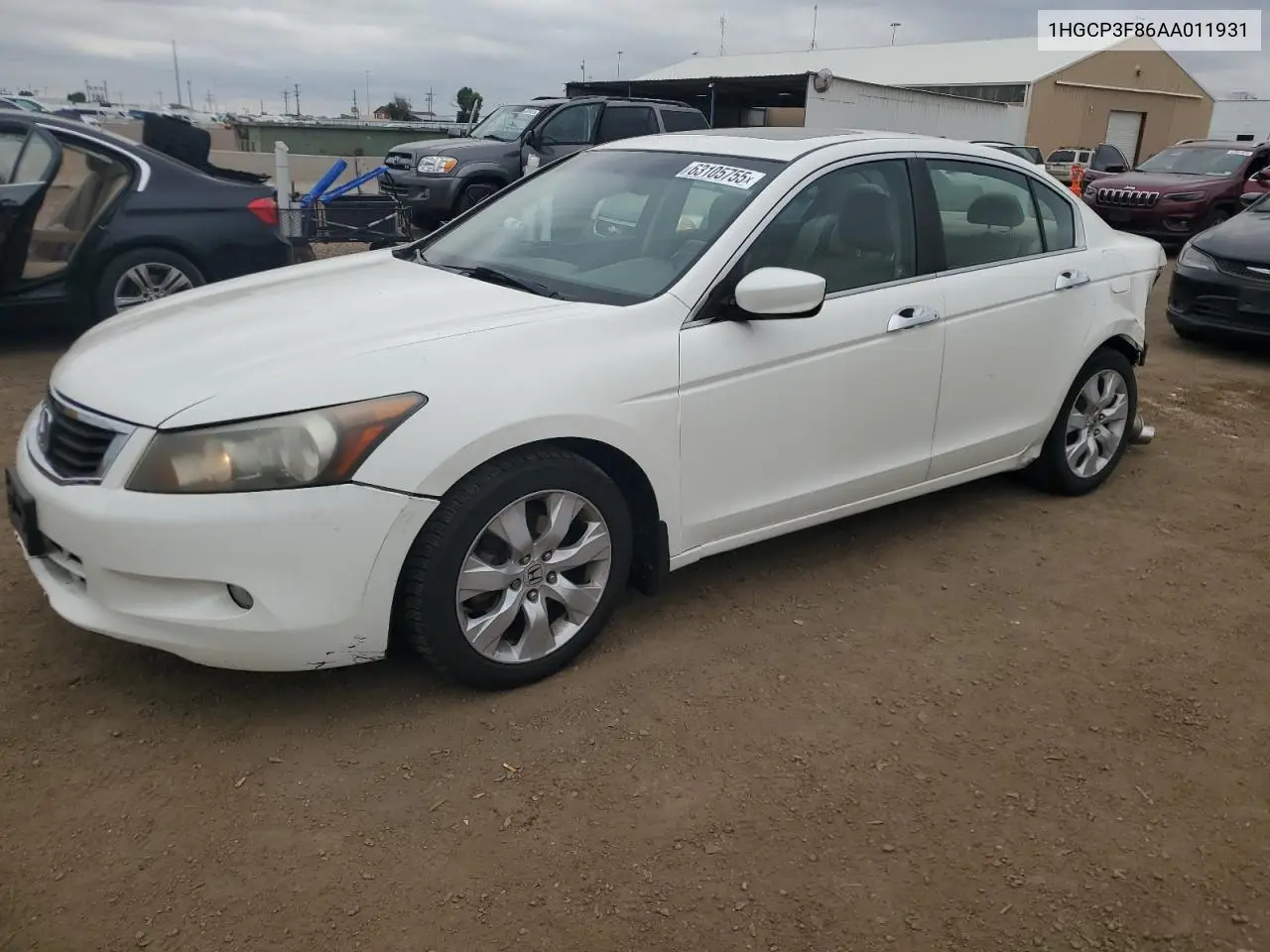 2010 Honda Accord Exl VIN: 1HGCP3F86AA011931 Lot: 63105755