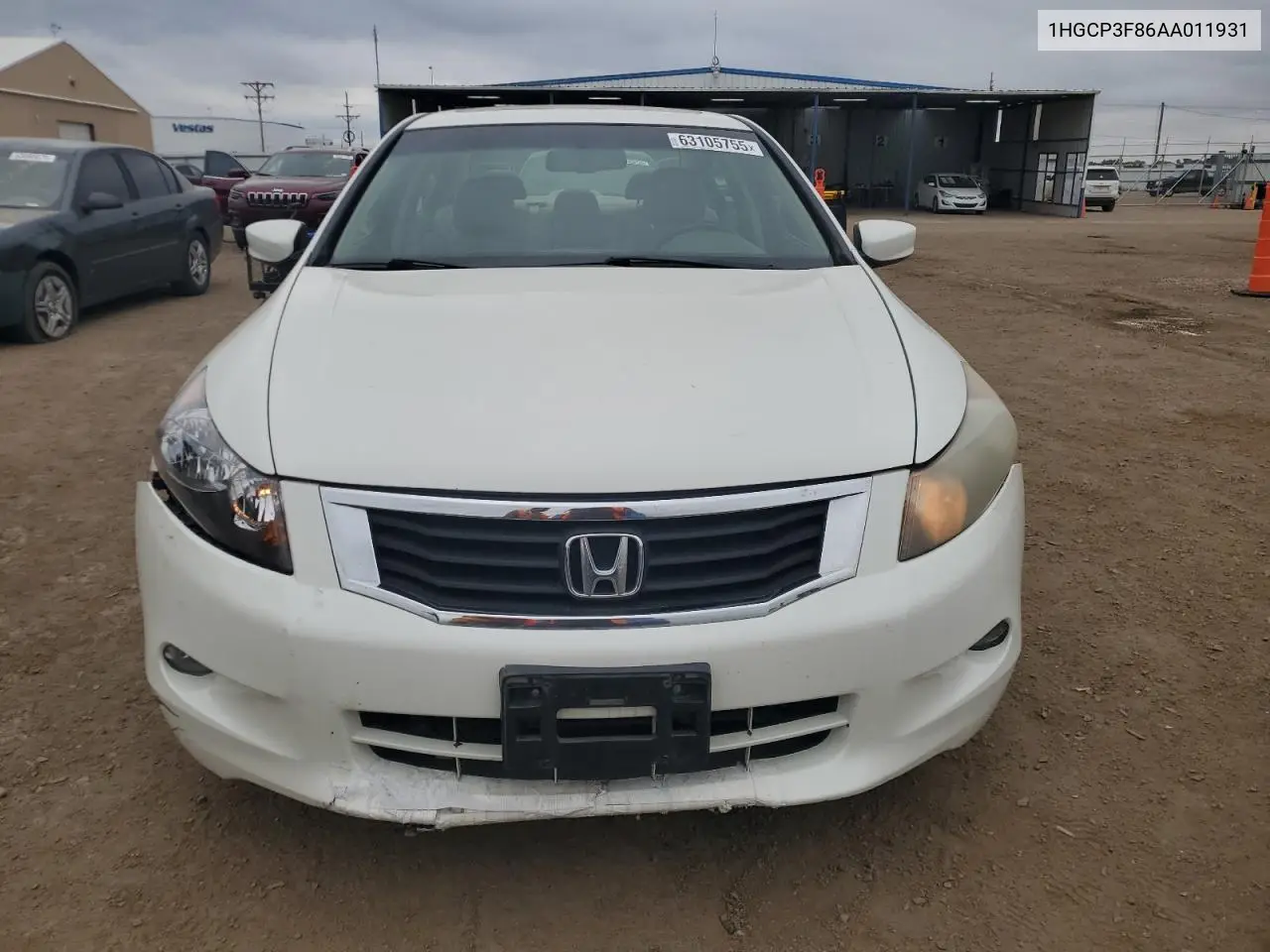 2010 Honda Accord Exl VIN: 1HGCP3F86AA011931 Lot: 63105755