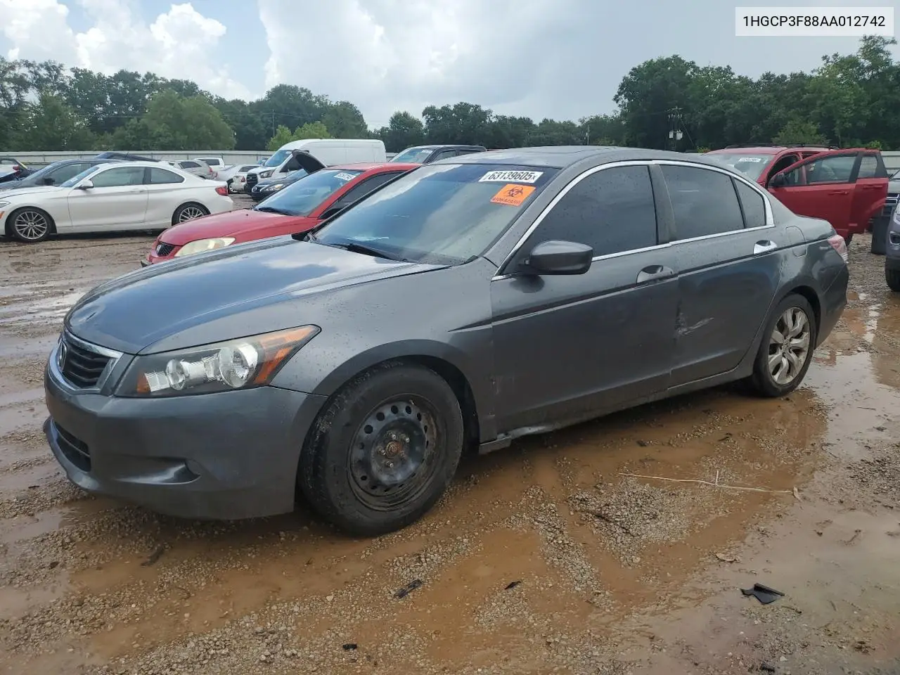 2010 Honda Accord Exl VIN: 1HGCP3F88AA012742 Lot: 63139605