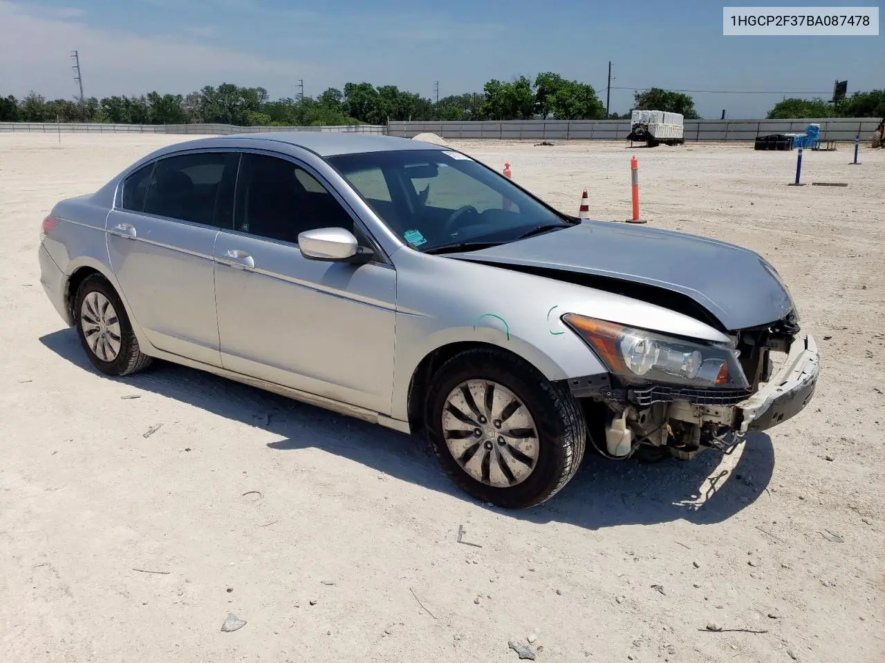 2011 Honda Accord Lx VIN: 1HGCP2F37BA087478 Lot: 57077775