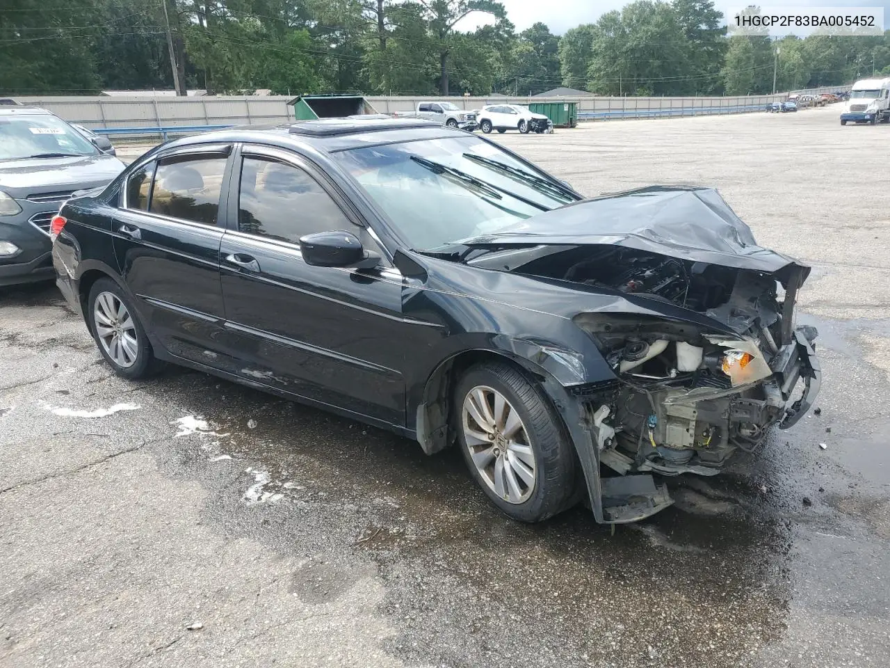 2011 Honda Accord Exl VIN: 1HGCP2F83BA005452 Lot: 61075015