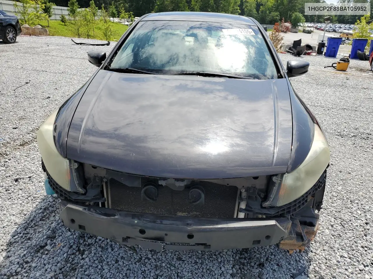 2011 Honda Accord Exl VIN: 1HGCP2F88BA105952 Lot: 62834155