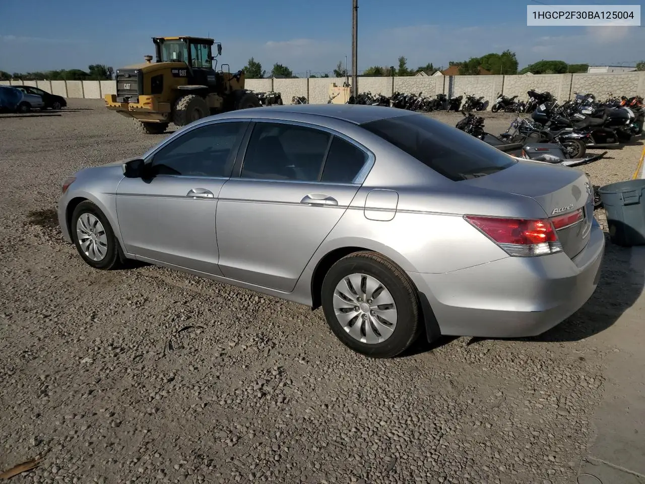 2011 Honda Accord Lx VIN: 1HGCP2F30BA125004 Lot: 62842785