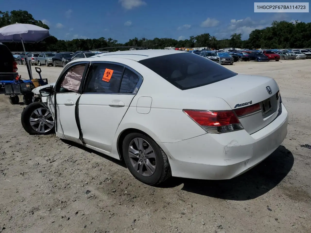 2011 Honda Accord Se VIN: 1HGCP2F67BA114723 Lot: 63059975
