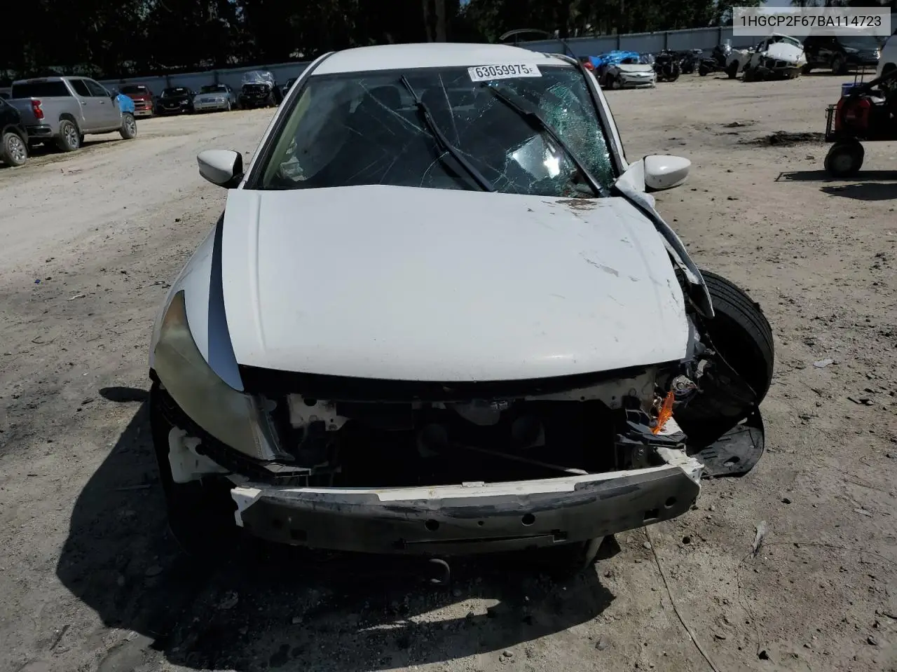 2011 Honda Accord Se VIN: 1HGCP2F67BA114723 Lot: 63059975
