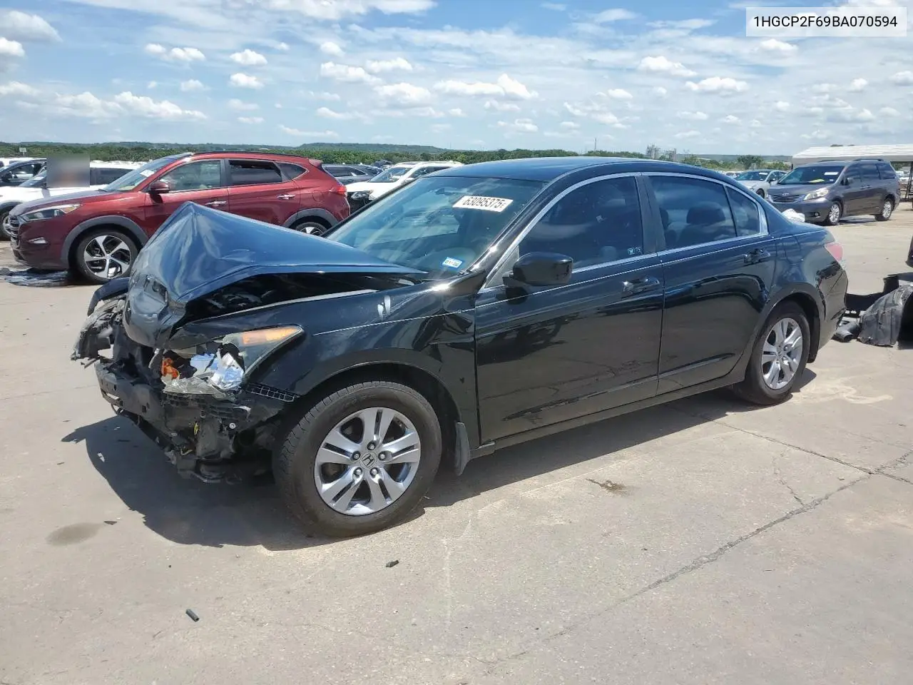 2011 Honda Accord Se VIN: 1HGCP2F69BA070594 Lot: 63095375