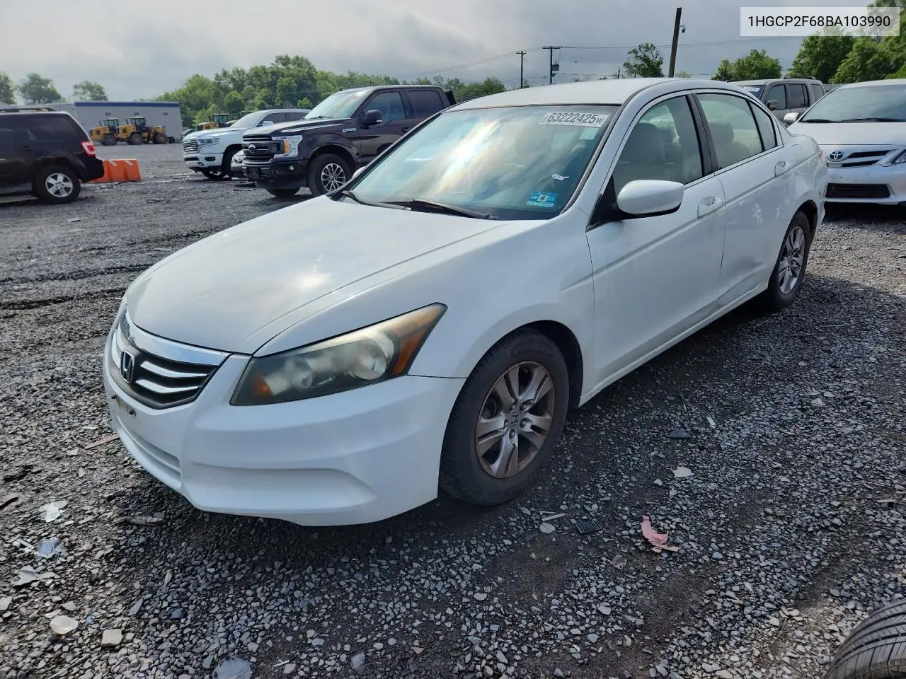 2011 Honda Accord Se VIN: 1HGCP2F68BA103990 Lot: 63222425