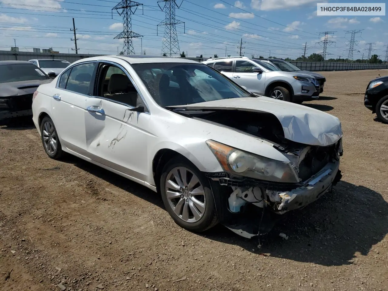 2011 Honda Accord Exl VIN: 1HGCP3F84BA028499 Lot: 63231545