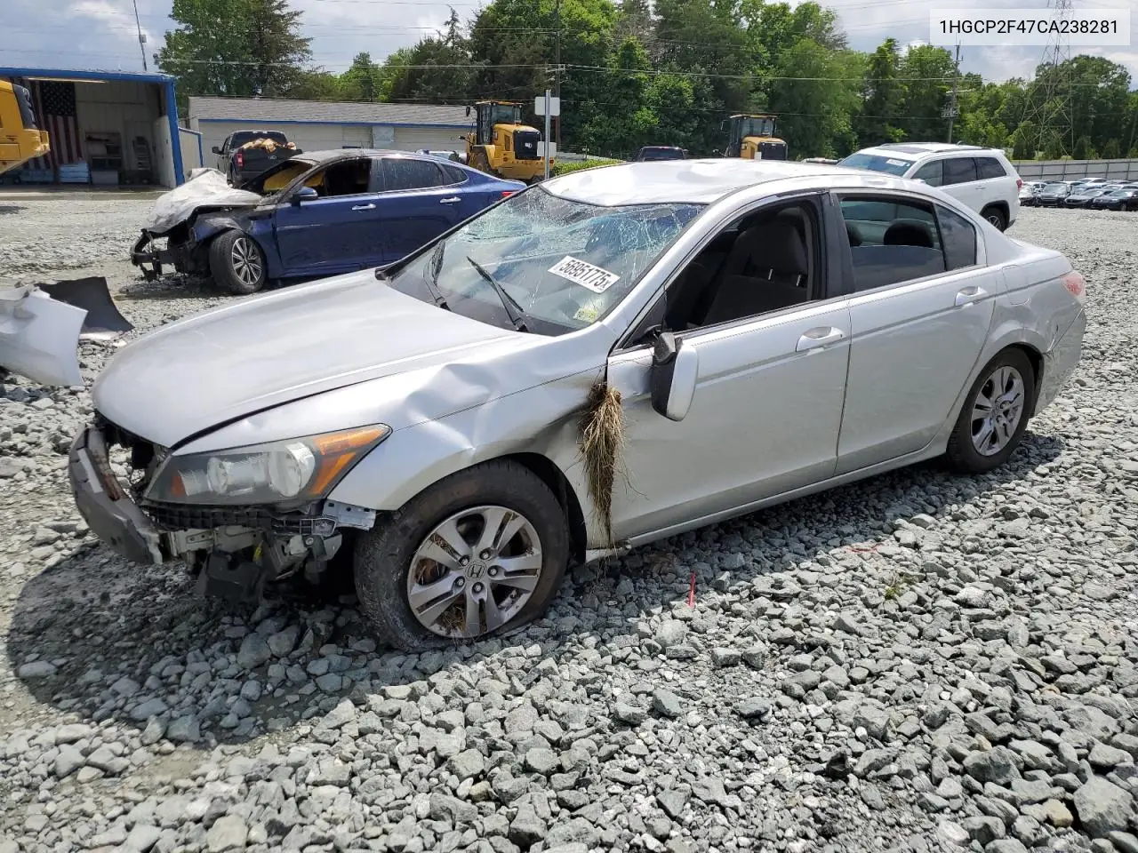 2012 Honda Accord Lxp VIN: 1HGCP2F47CA238281 Lot: 56951775