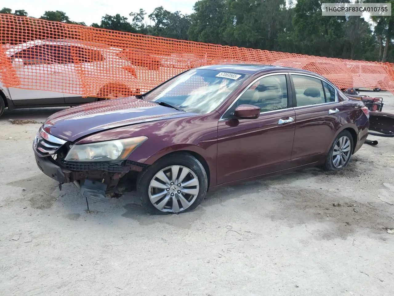 2012 Honda Accord Exl VIN: 1HGCP3F83CA010755 Lot: 57069565