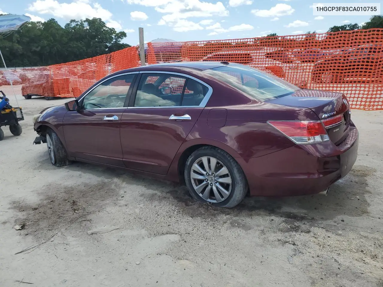 2012 Honda Accord Exl VIN: 1HGCP3F83CA010755 Lot: 57069565