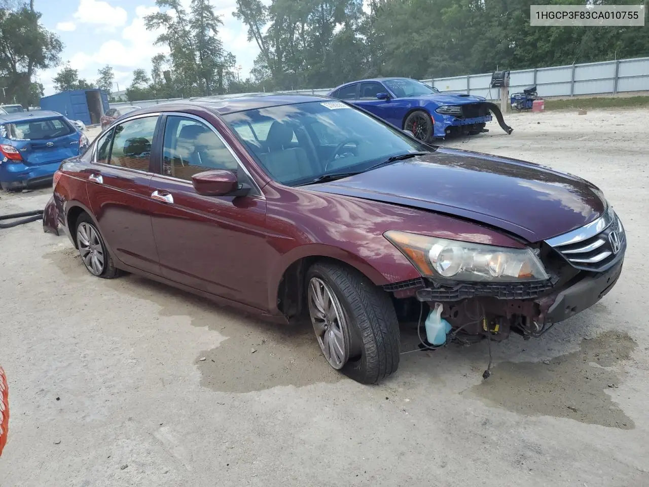 2012 Honda Accord Exl VIN: 1HGCP3F83CA010755 Lot: 57069565