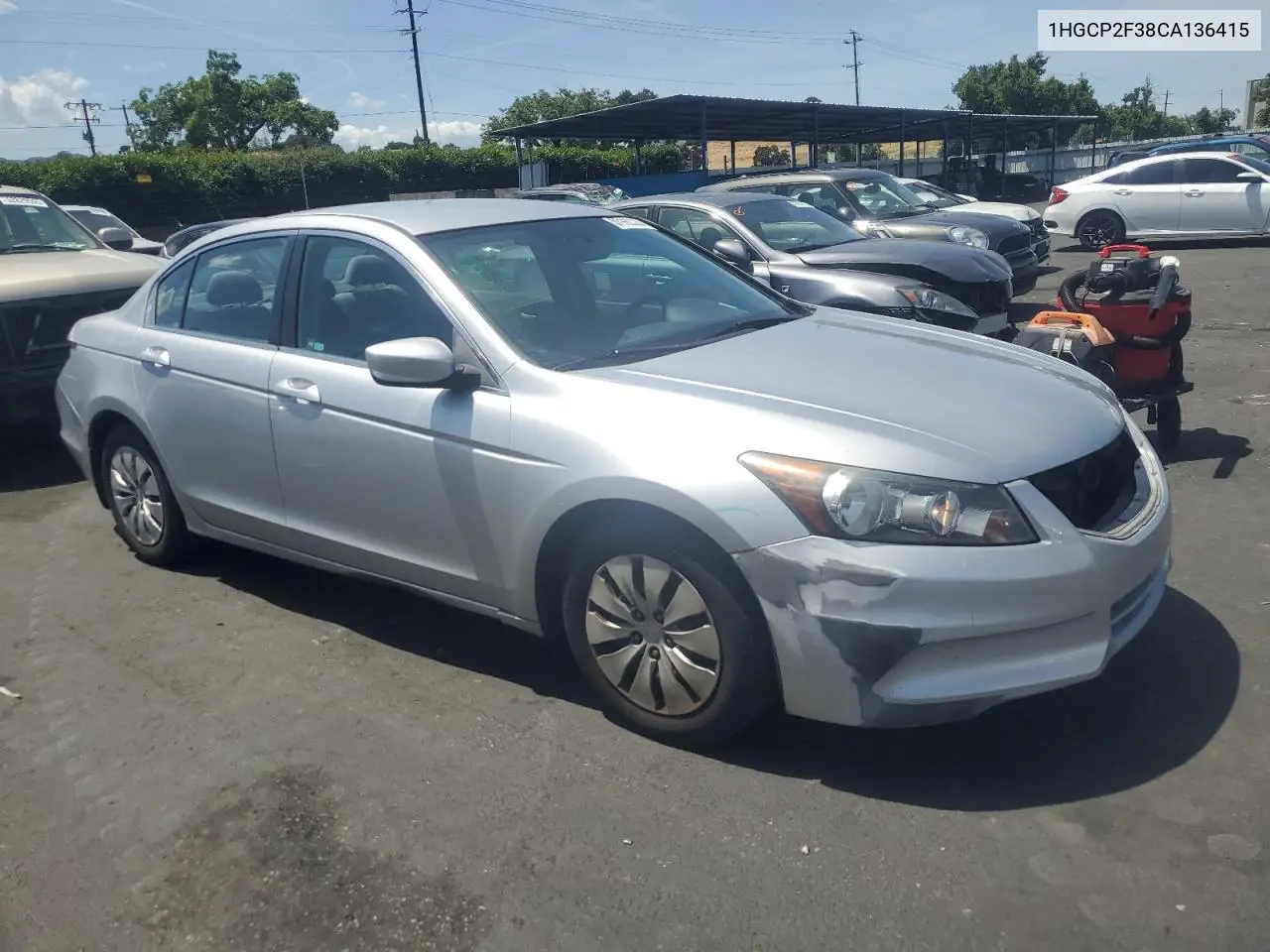 2012 Honda Accord Lx VIN: 1HGCP2F38CA136415 Lot: 57111115