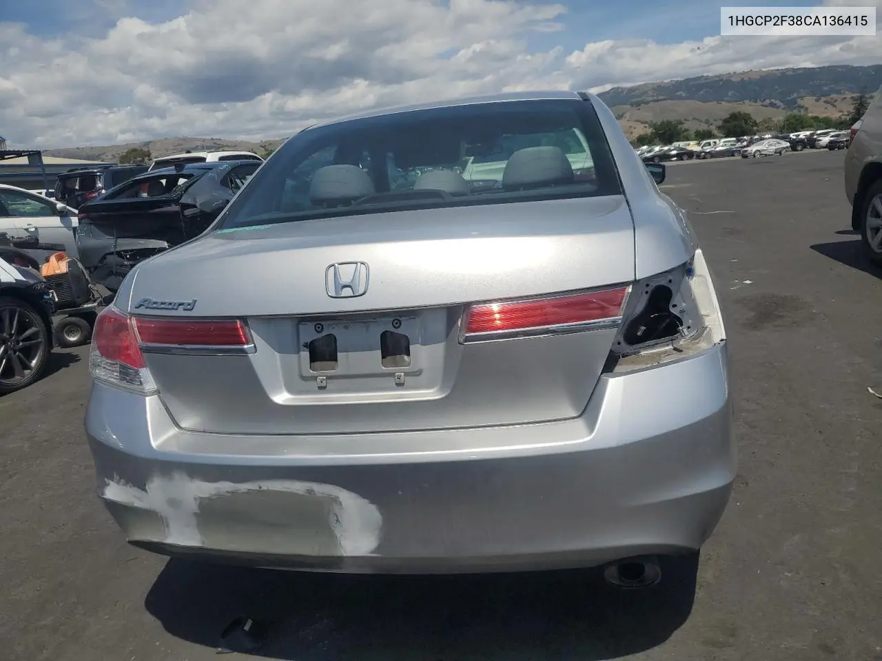 2012 Honda Accord Lx VIN: 1HGCP2F38CA136415 Lot: 57111115