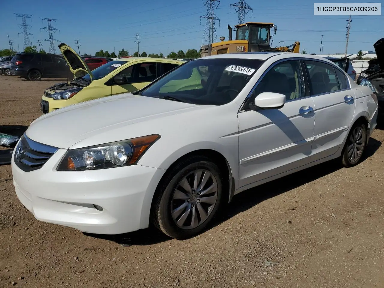 2012 Honda Accord Exl VIN: 1HGCP3F85CA039206 Lot: 59006675