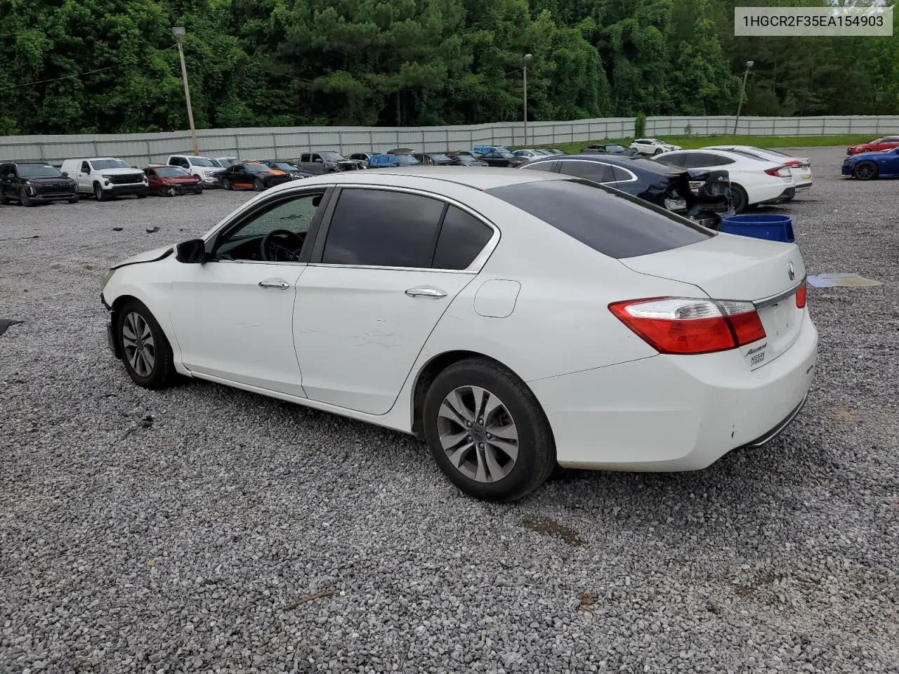 2014 Honda Accord Lx VIN: 1HGCR2F35EA154903 Lot: 62579035