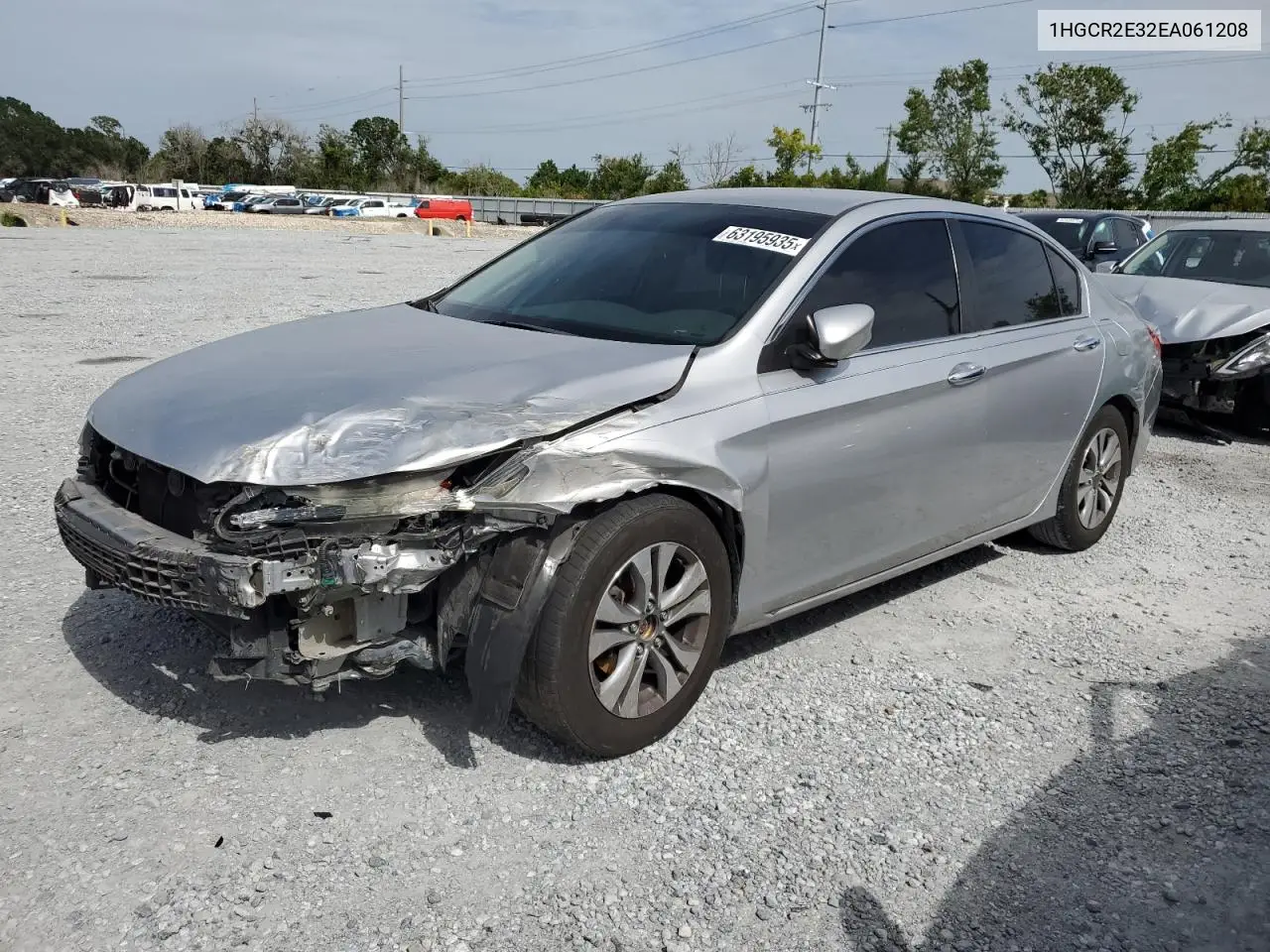 2014 Honda Accord Lx VIN: 1HGCR2E32EA061208 Lot: 63195935