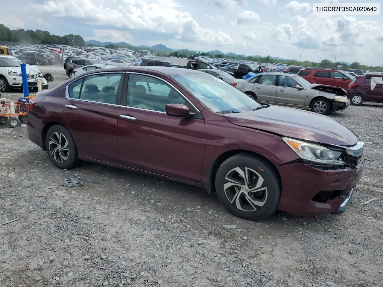 2016 Honda Accord Lx VIN: 1HGCR2F35GA020640 Lot: 56877135