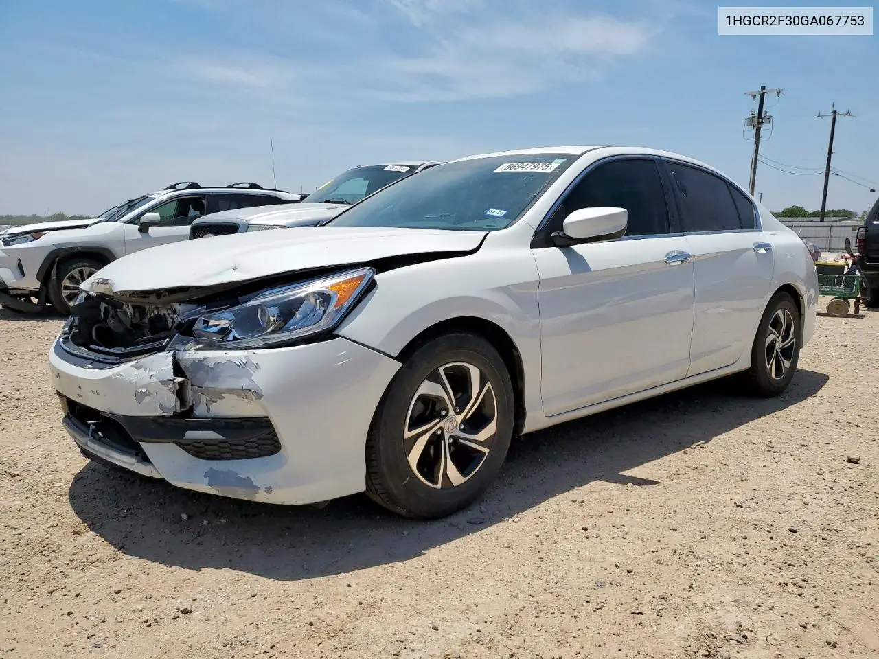 2016 Honda Accord Lx VIN: 1HGCR2F30GA067753 Lot: 56947975