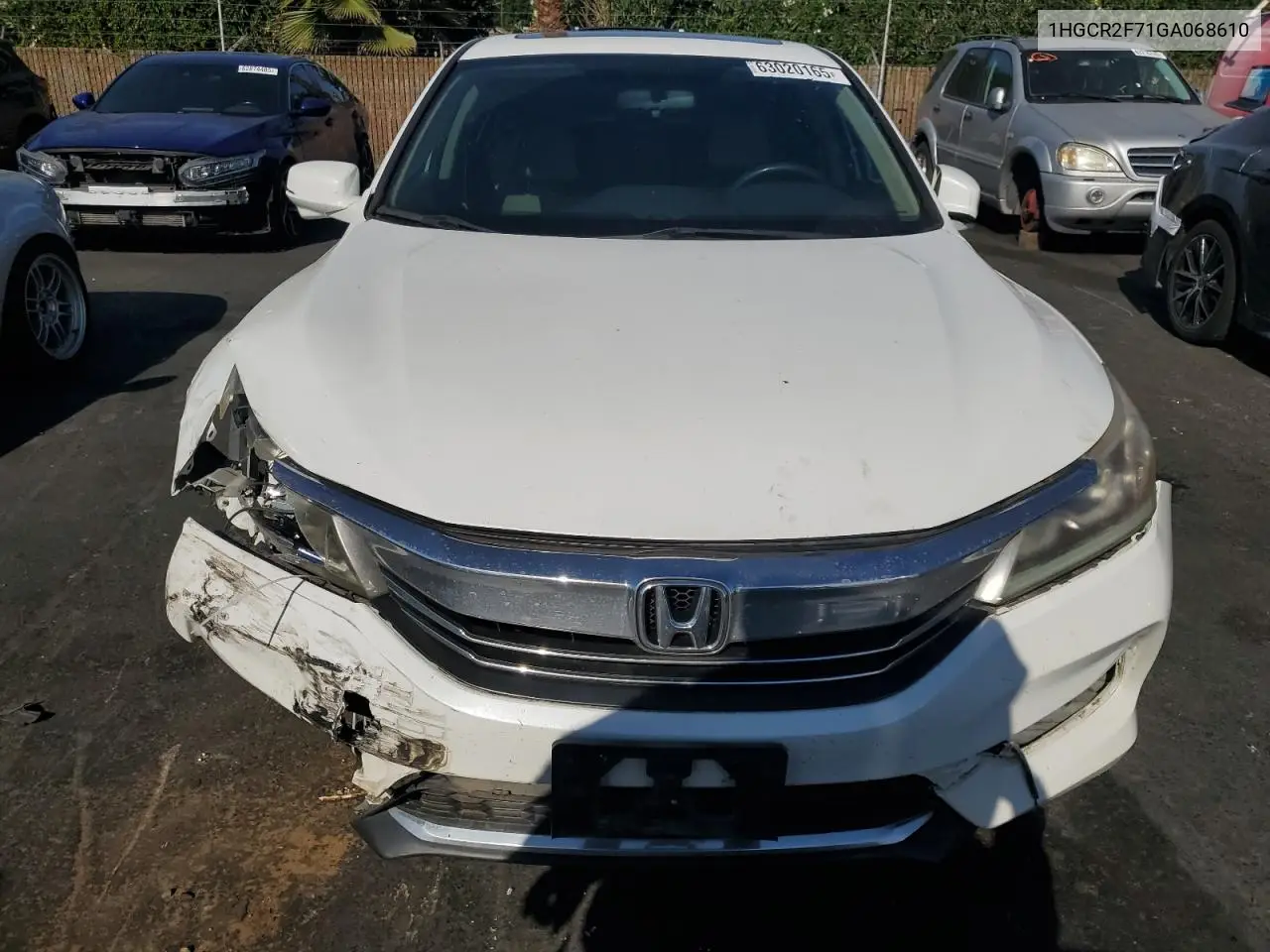 2016 Honda Accord Ex VIN: 1HGCR2F71GA068610 Lot: 63020165
