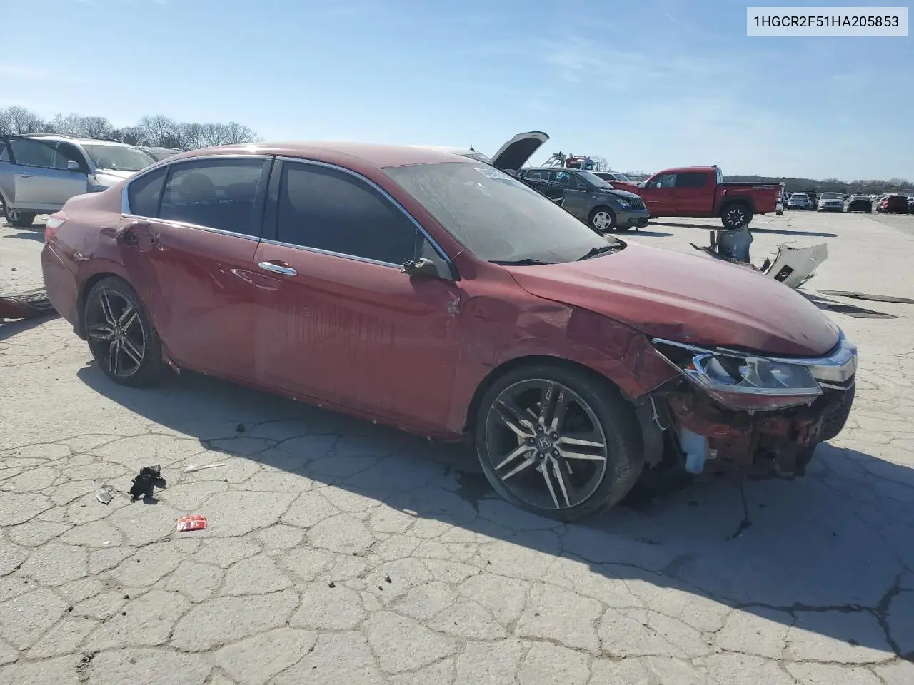 2017 Honda Accord Sport VIN: 1HGCR2F51HA205853 Lot: 46490875
