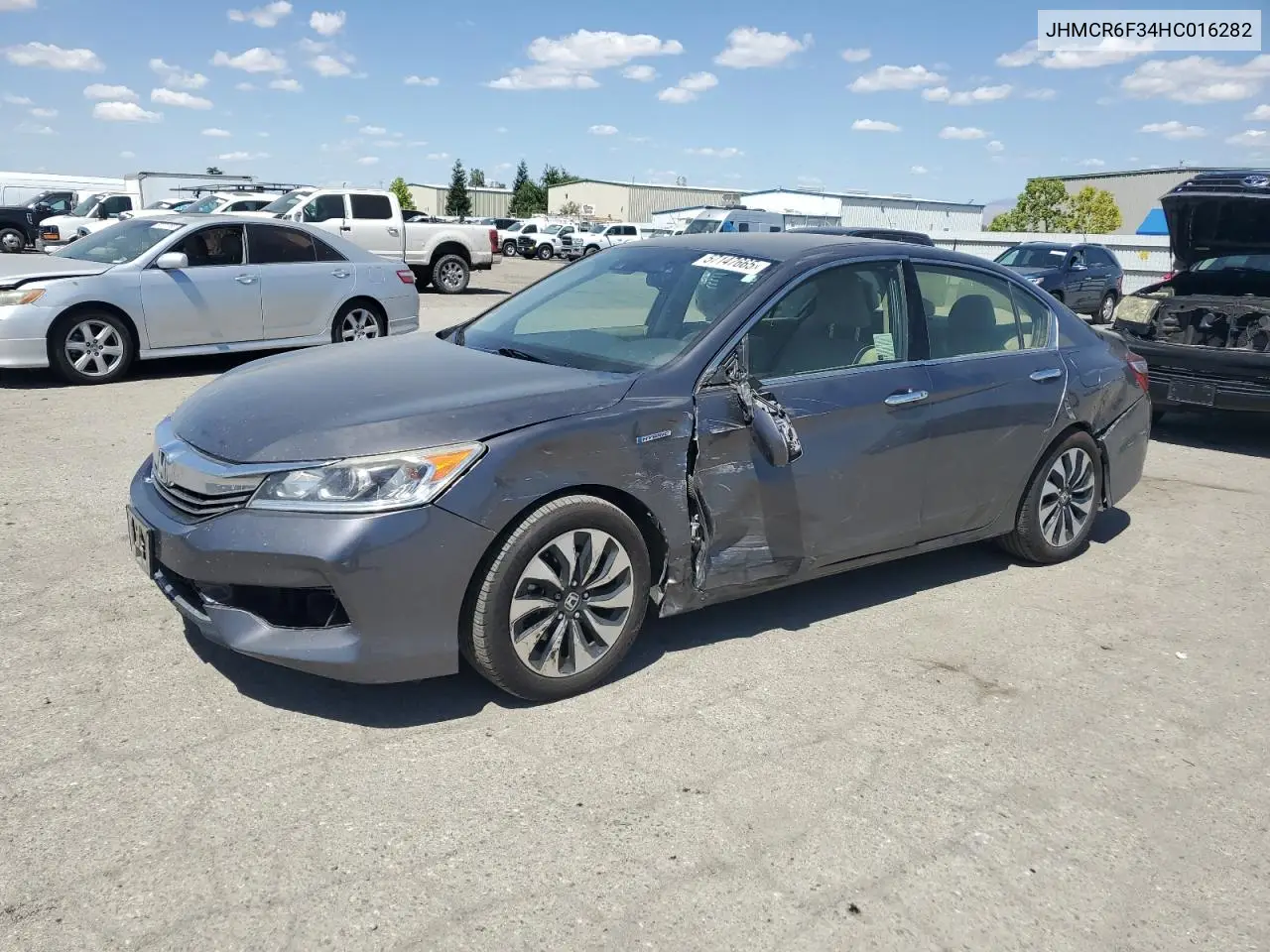 2017 Honda Accord Hybrid VIN: JHMCR6F34HC016282 Lot: 57147665