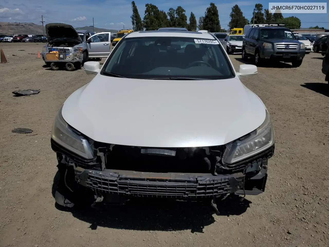 2017 Honda Accord Touring Hybrid VIN: JHMCR6F70HC027119 Lot: 57178205