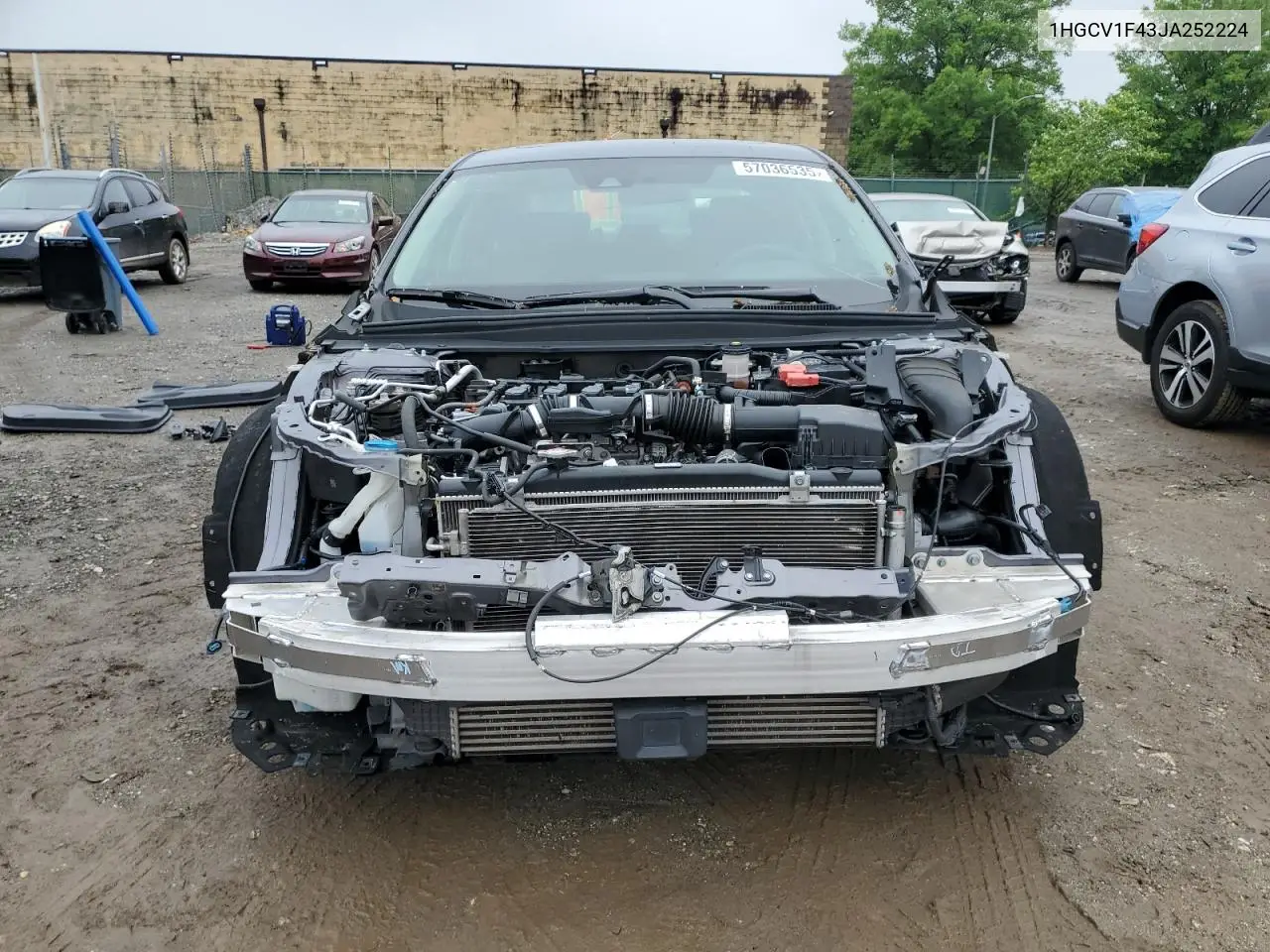 2018 Honda Accord Ex VIN: 1HGCV1F43JA252224 Lot: 57036535