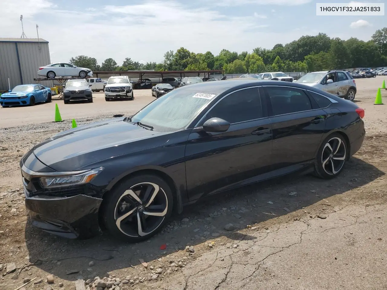 2018 Honda Accord Sport VIN: 1HGCV1F32JA251833 Lot: 62497885