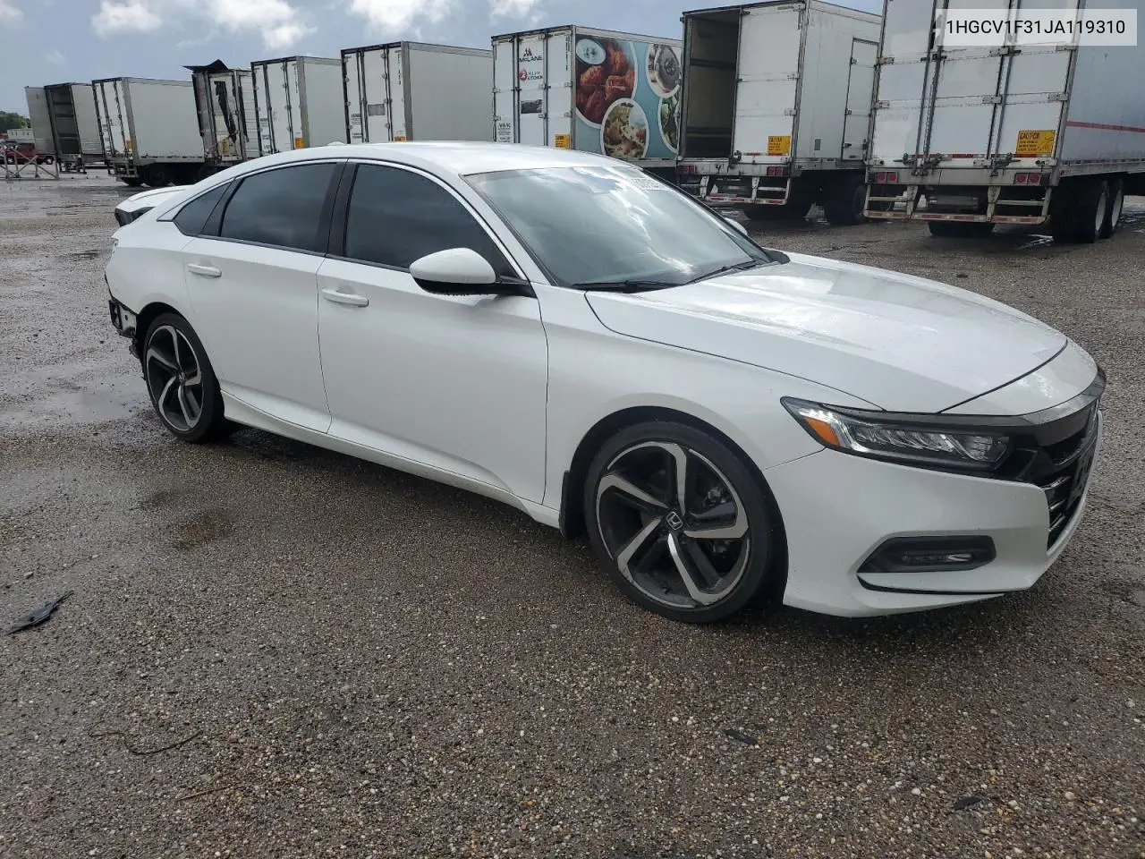 2018 Honda Accord Sport VIN: 1HGCV1F31JA119310 Lot: 63015275