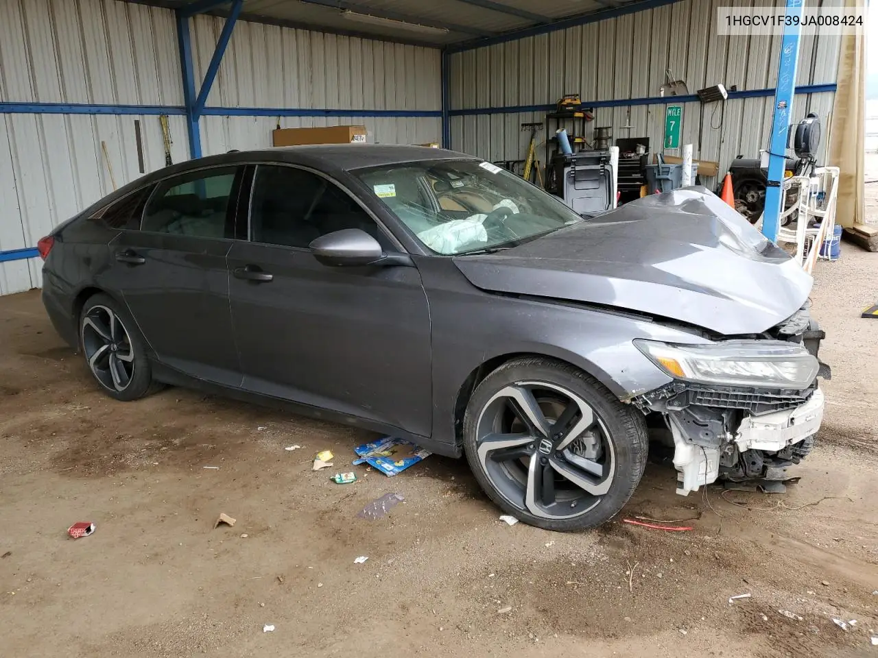 2018 Honda Accord Sport VIN: 1HGCV1F39JA008424 Lot: 63202085