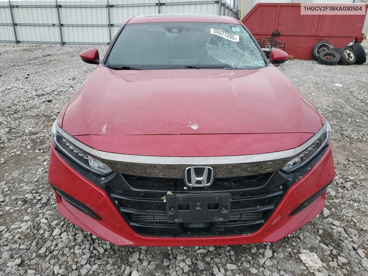 2019 Honda Accord Sport VIN: 1HGCV2F38KA030504 Lot: 50377295