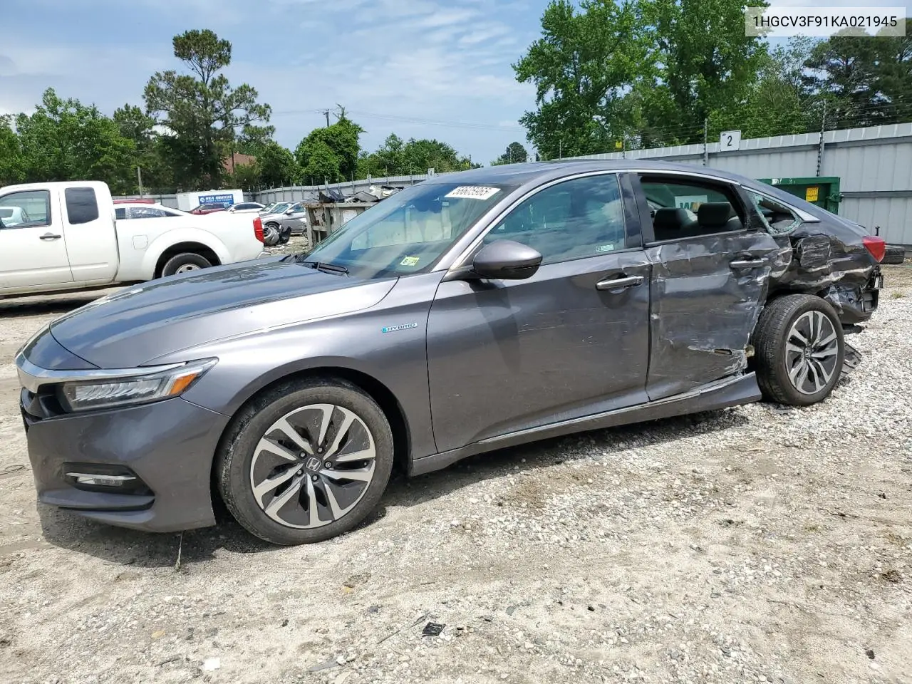 2019 Honda Accord Touring Hybrid VIN: 1HGCV3F91KA021945 Lot: 56605965