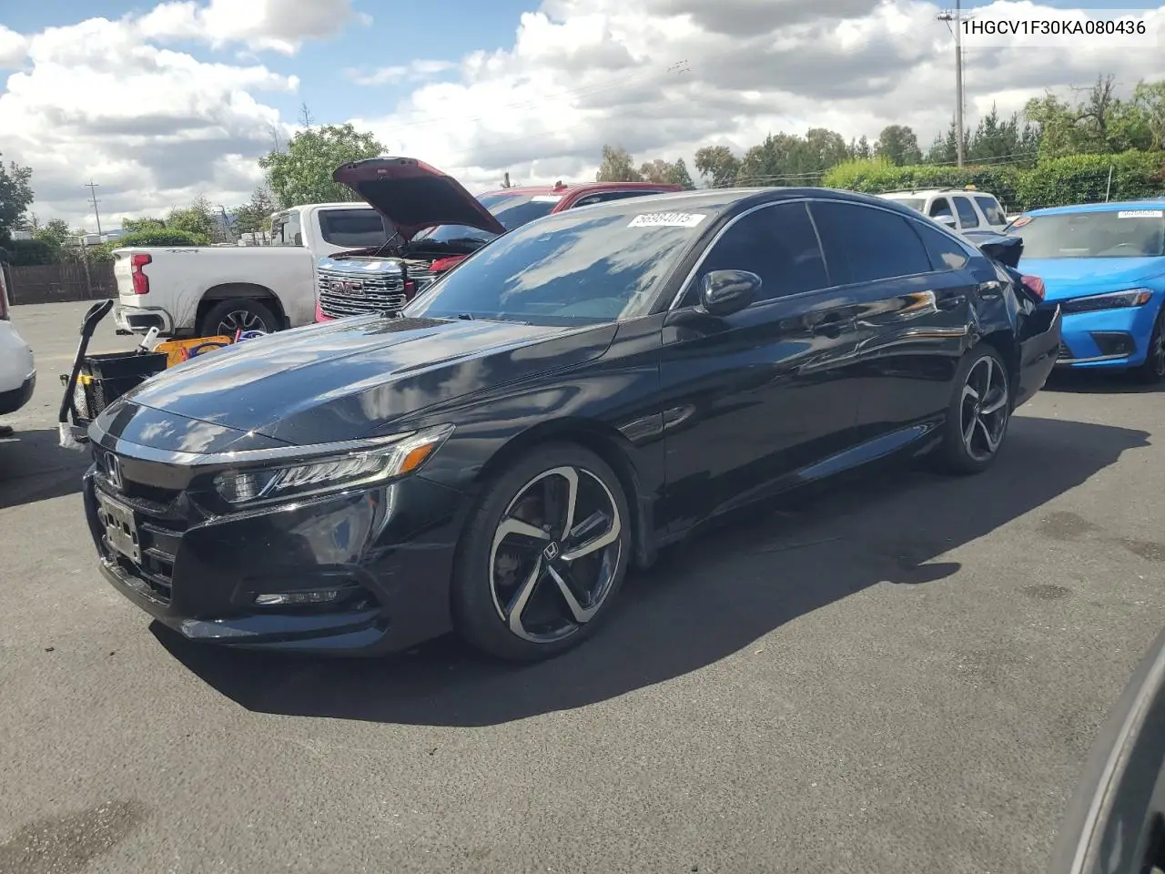 2019 Honda Accord Sport VIN: 1HGCV1F30KA080436 Lot: 56984015