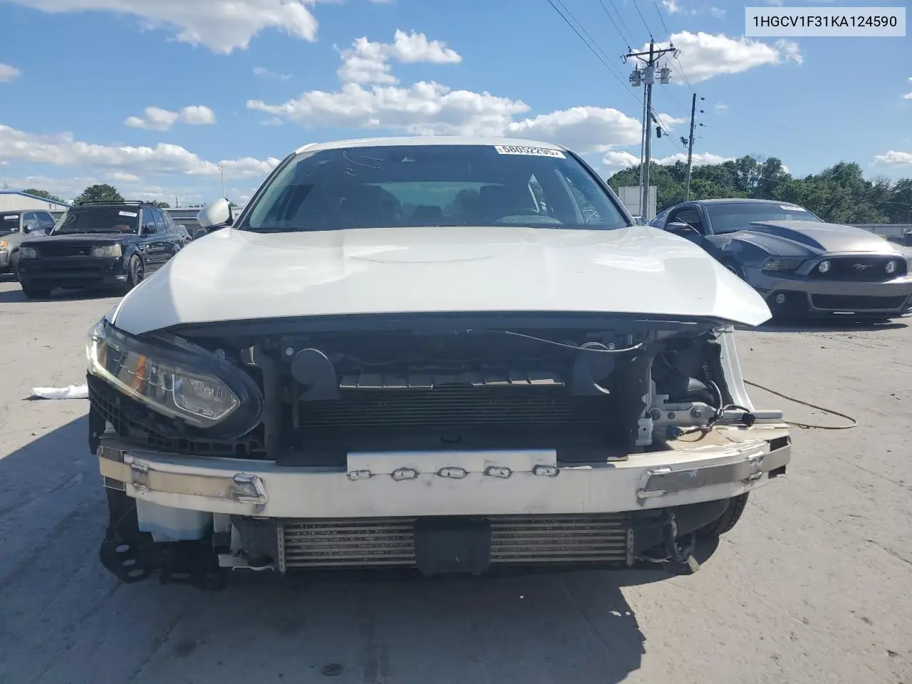 2019 Honda Accord Sport VIN: 1HGCV1F31KA124590 Lot: 58052295