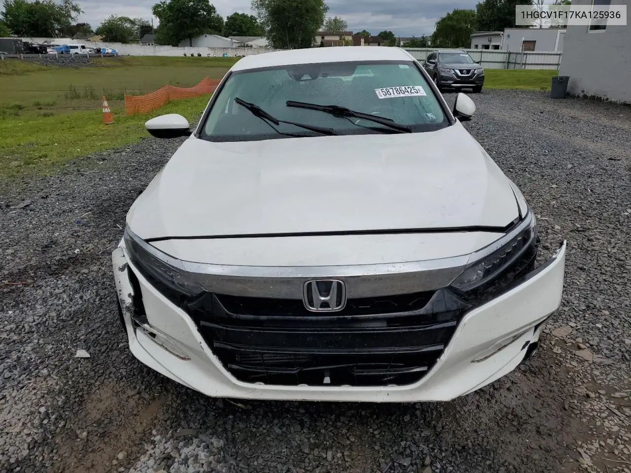 2019 Honda Accord Lx VIN: 1HGCV1F17KA125936 Lot: 58786425