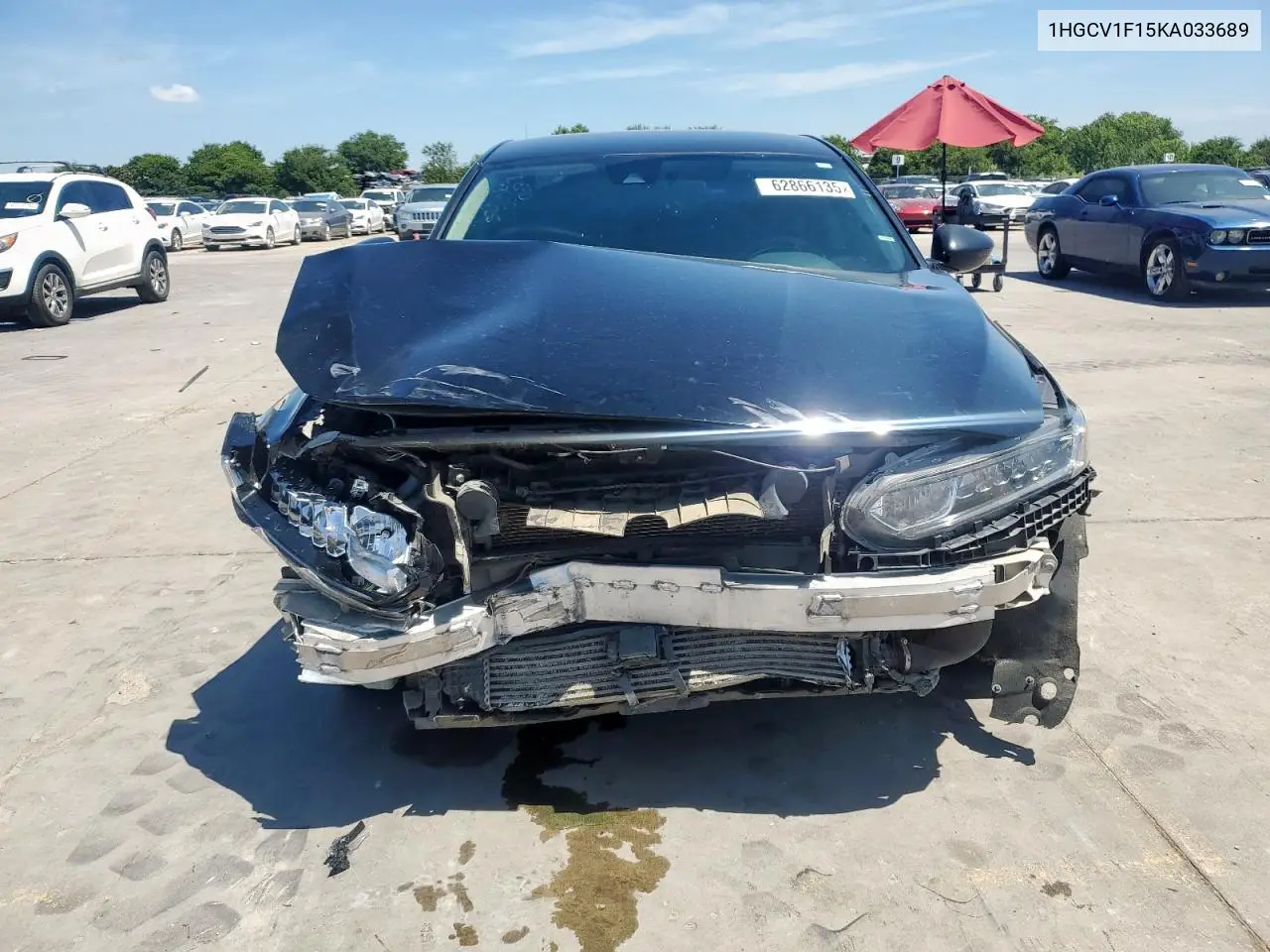 2019 Honda Accord Lx VIN: 1HGCV1F15KA033689 Lot: 62866135