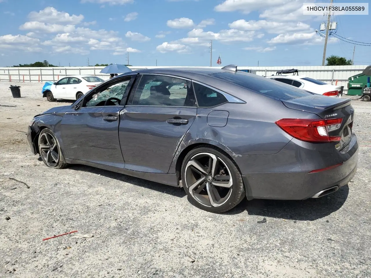 2020 Honda Accord Sport VIN: 1HGCV1F38LA055589 Lot: 56788225
