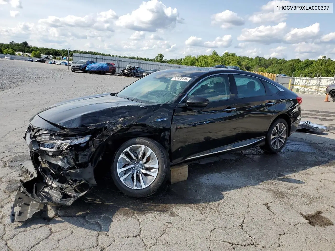 2020 Honda Accord Touring Hybrid VIN: 1HGCV3F9XLA000397 Lot: 58972445