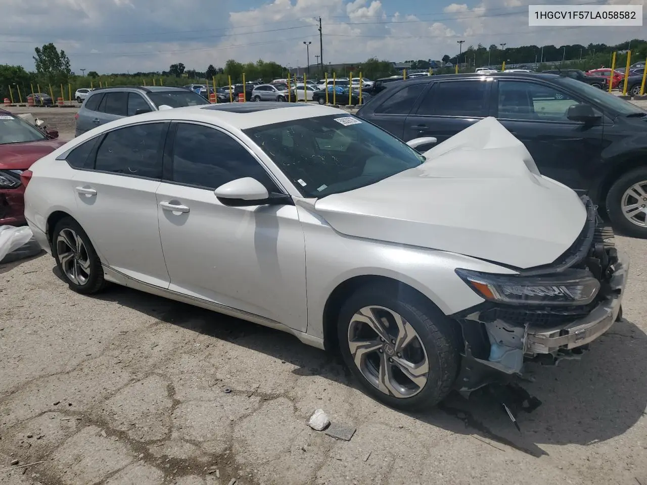 2020 Honda Accord Exl VIN: 1HGCV1F57LA058582 Lot: 59039735